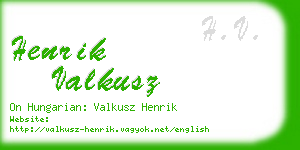 henrik valkusz business card